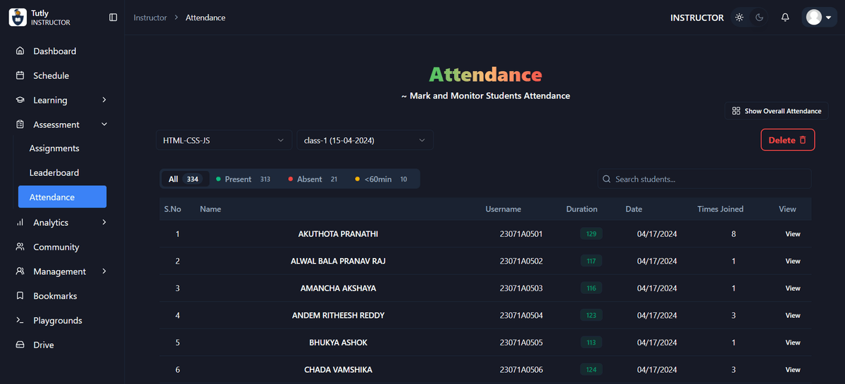 Attendance